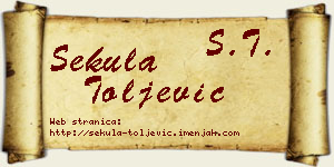 Sekula Toljević vizit kartica